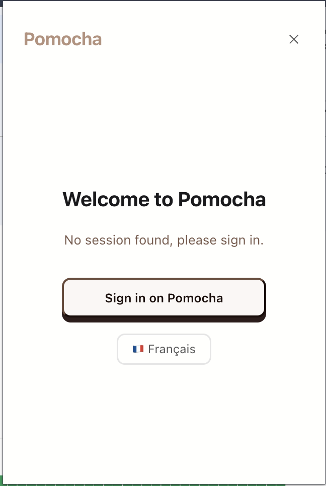 Connexion Pomocha extension Chrome