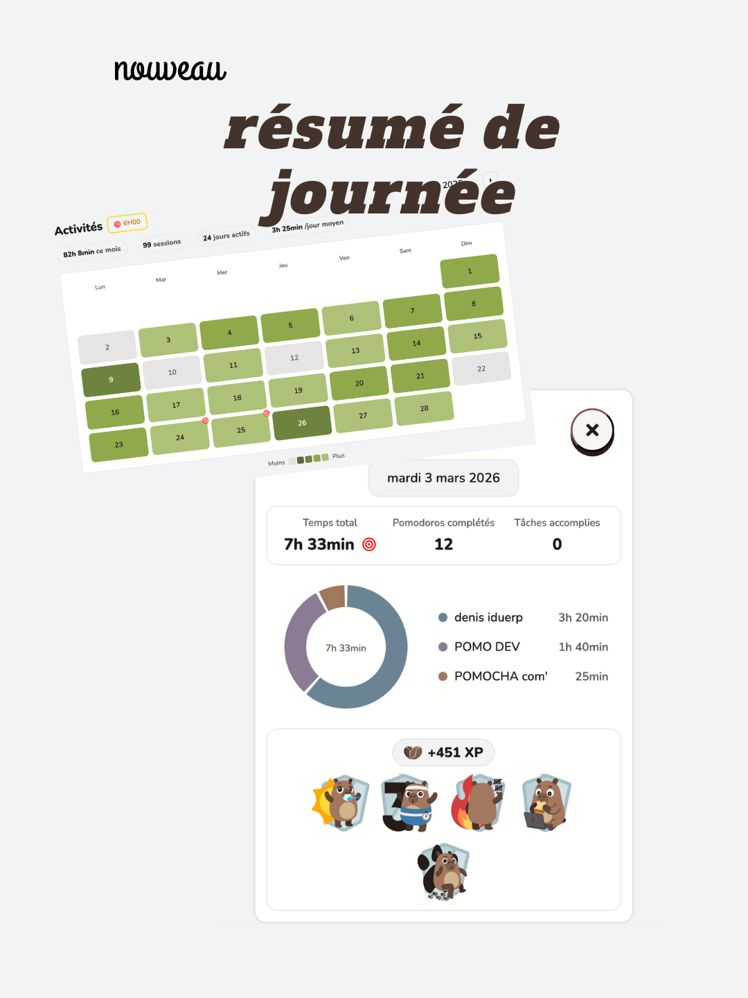 Résumé de journée Pomocha