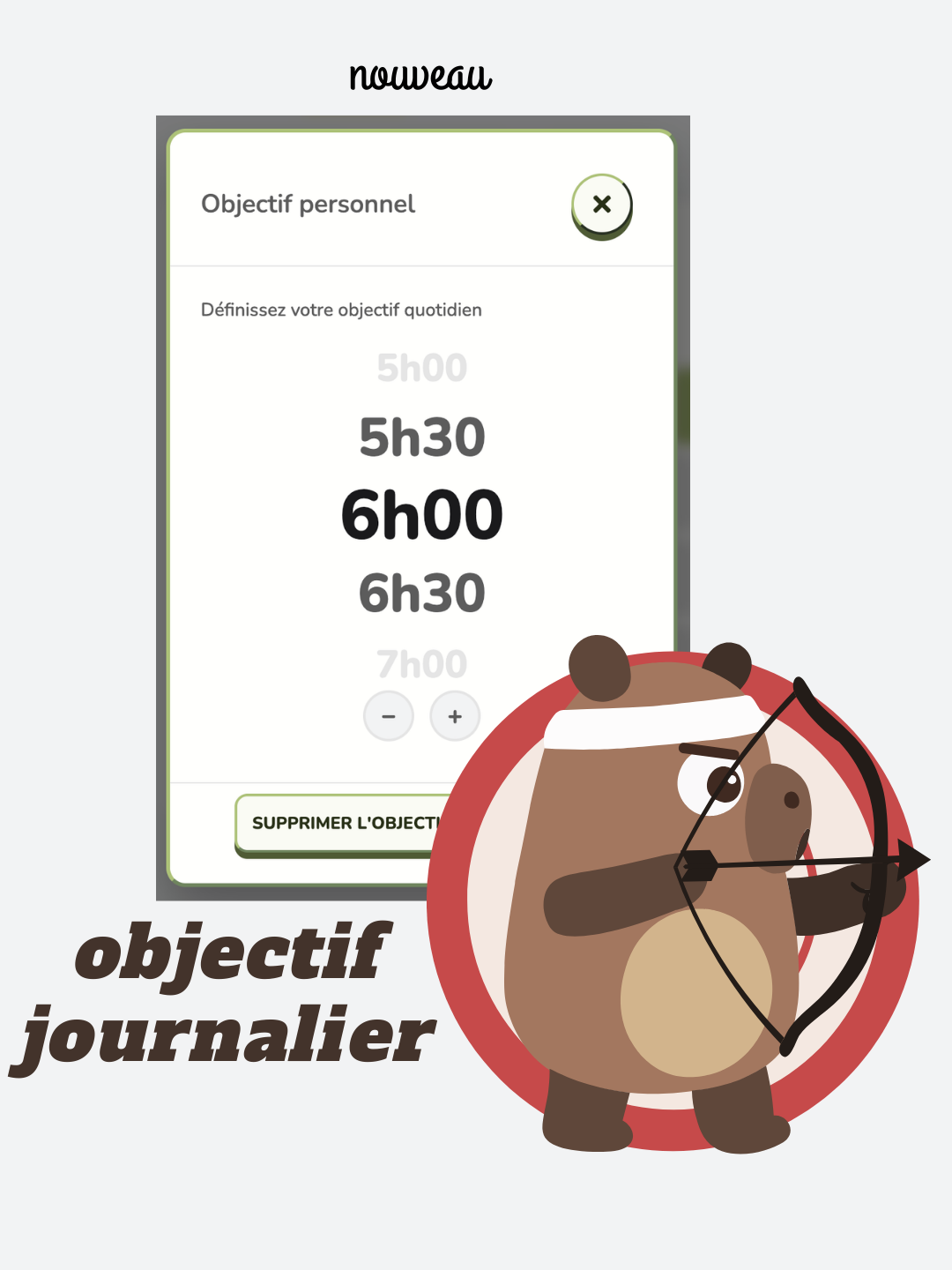 Objectif journalier Pomocha